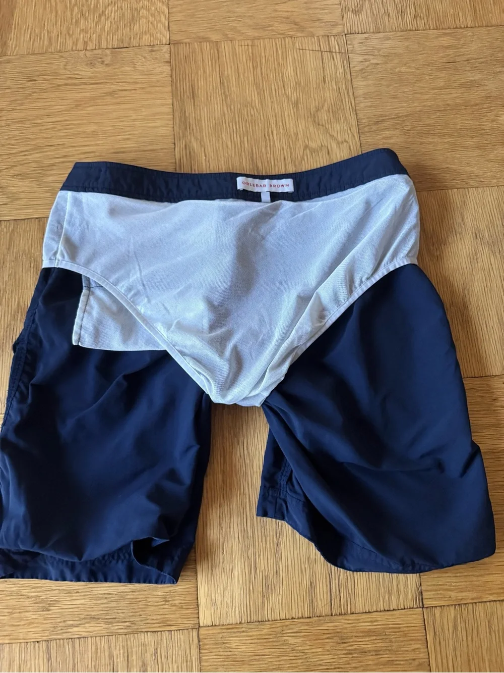 Orlebar Brown OB Classic Dane II Swim Trunks Shorts Lined Dark Blue Zip 32
